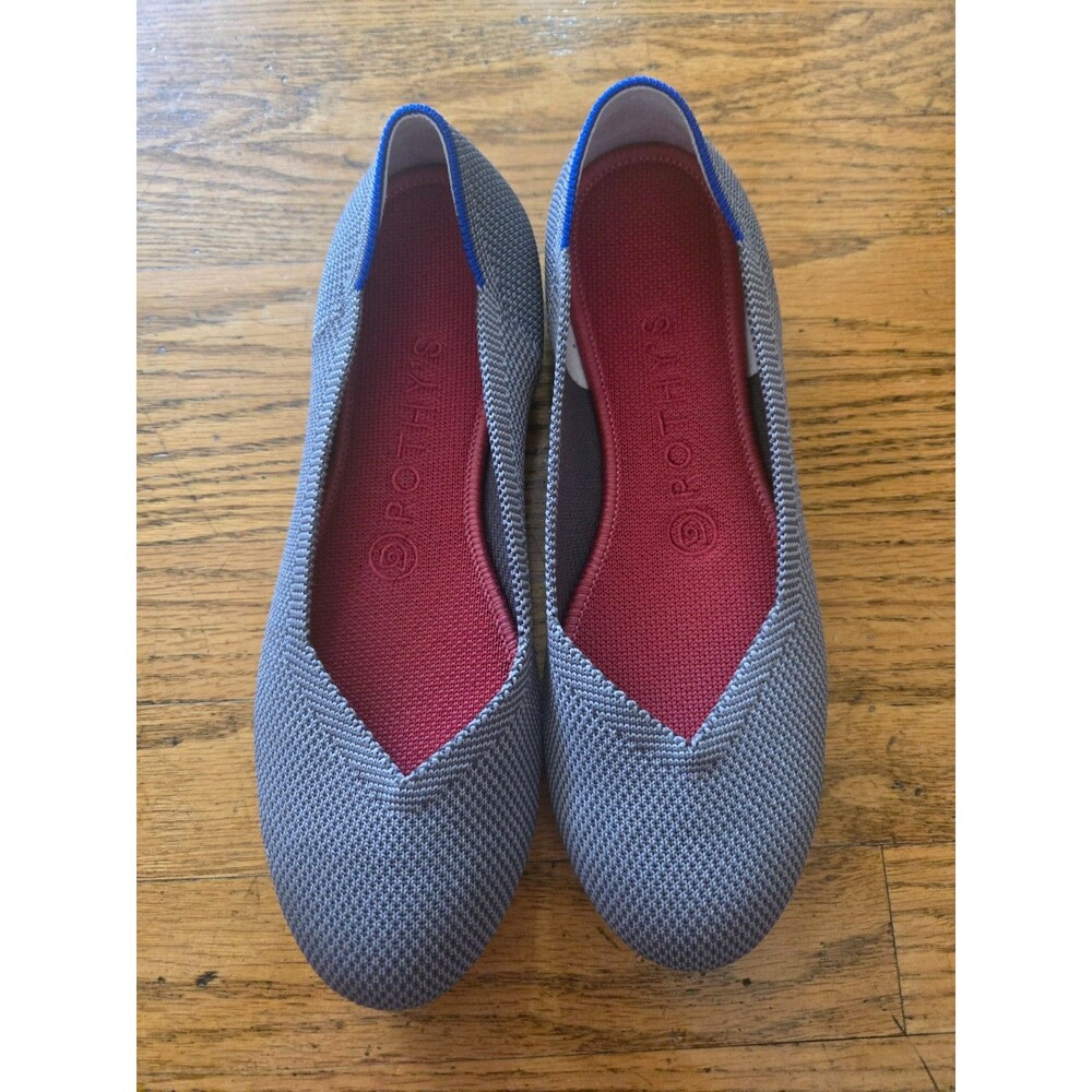 Rothy’s The Flat Charcoal Gray Round Toe Slip On Shoes Women's Size US 7